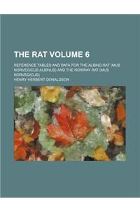 The Rat Volume 6; Reference Tables and Data for the Albino Rat (Mus Norvegicus Albinus) and the Norway Rat (Mus Norvegicus)