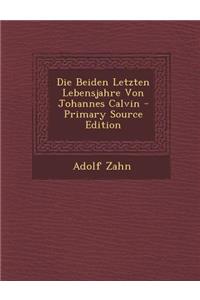 Die Beiden Letzten Lebensjahre Von Johannes Calvin