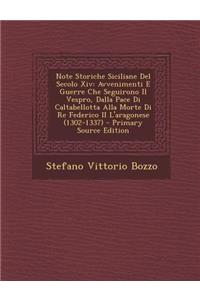 Note Storiche Siciliane del Secolo XIV