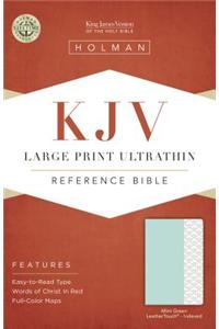 KJV Large Print Ultrathin Reference Bible, Mint Green LeatherTouch, Indexed
