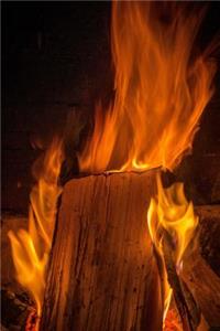 Wood Fire Close Up Journal: 150 page lined notebook/diary