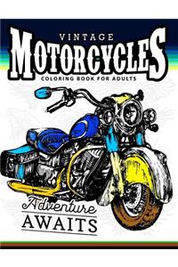 Vintage Motorcycles Coloring Books for Adults