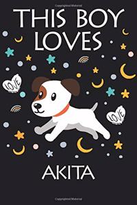This Boy Loves Akita Notebook