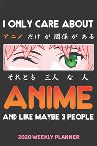 2020 Anime Weekly Planner dated with to do notes