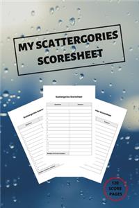 MY Scattergories Score sheet