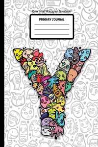 Cute Initial Monogram Notebook Primary Journal