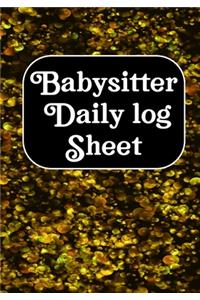 Babysitter Daily Log Sheet