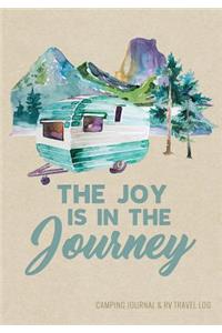 Camping Journal & RV Travel Logbook, Blue Vintage Camper Journey