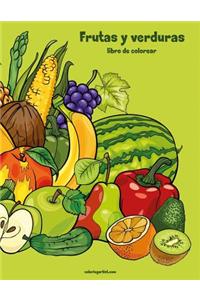 Frutas y verduras libro para colorear 1