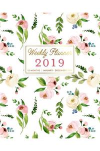 Weekly Planner 2019, 12 Months, January - December 2019