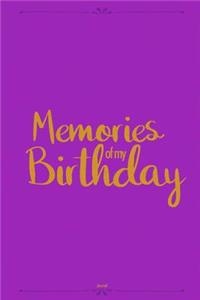 Memories of My Birthday