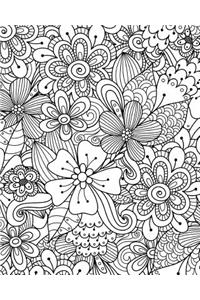 Bullet Journal Notebook Flower Pattern 2: 172 Numbered Pages with 160 Dot Grid Pages, 6 Index Pages and 2 Key Pages in Large 8 X 10 Size for Journaling, Writing, Planning or Doodling.