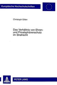 Das Verhaeltnis Von Ehren- Und Privatsphaerenschutz Im Strafrecht