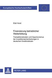 Finanzierung Betrieblicher Weiterbildung