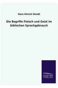 Begriffe Fleisch Und Geist Im Biblischen Sprachgebrauch