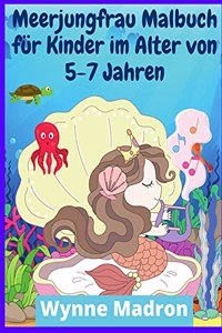 Meerjungfrau-Malbuch für Kinder im Alter von 5-7 Jahren