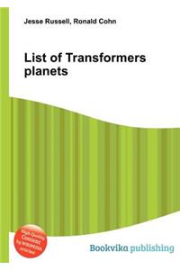 List of Transformers Planets