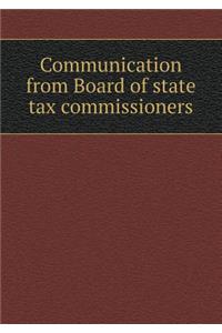 Communication from Board of state tax commissioners