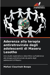 Aderenza alla terapia antiretrovirale degli adolescenti di Maseru Lesotho