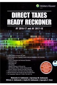 Direct Taxes Ready Reckoner AY 2016- 17 & AY 2017- 18