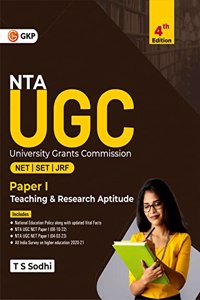 NTA UGC 2023 : NET/JRF/SET - Paper 1 - Teaching & Research Aptitude - Guide 4ed by T.S. Sodhi