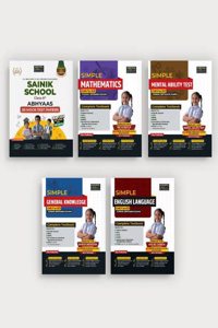 Examcart Sainik School Class 6 Abhyaas Mock Papers + Math + Reasoning + Hindi + General Knowledge Testbook for 2025 Exam in English (5 Books Combo)