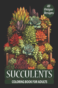 Succulents Coloring Book For Adults