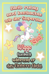 Bleib ruhig und beobachte wie Superstar Wiggo funkelt während sie das Einhorn färbt