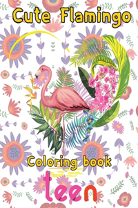 Cute Flamingo Coloring book teen