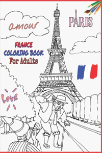 France Coloring Book For Adults: Paris, Chateau de Versailles, Eiffel Tower, Napoleon Bonaparte, Notre Dame, Queen of France, The Louvre and More to Color!