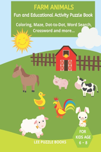 Farm Animals Fun and Educational Activity Book