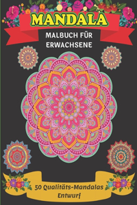 Mandala Malbuch für Erwachsene 50 Qualitäts-Mandalas Entwurf