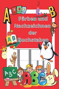 Färben und Nachzeichnen der Buchstaben