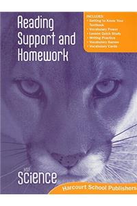 Harcourt Science: Reading Support and Homework Student Edition Grade 5
