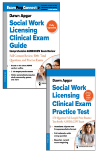 Social Work Licensing Clinical Exam Guide and Additional Print Practice Test Set
