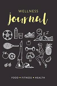 Food Fitness And Health Tracker Wellness Journal Notebook