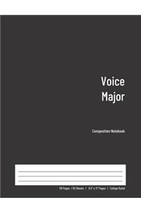 Voice Major Composition Notebook