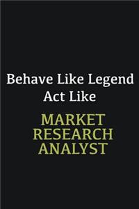 Behave like Legend Act Like Market research analyst