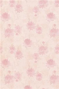 Vintage Pink Floral College Ruled Notebook