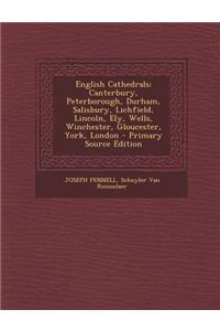 English Cathedrals: Canterbury, Peterborough, Durham, Salisbury, Lichfield, Lincoln, Ely, Wells, Winchester, Gloucester, York, London
