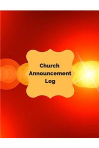 Church Announcement Log