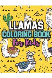 Llamas Coloring Book for Kids