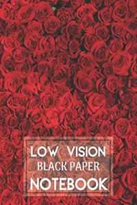 Low Vision Black Paper Notebook