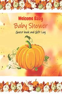 Welcome Baby Baby Shower Guest book and Gift Log