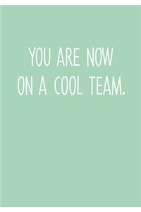 You Are Now On A Cool Team.