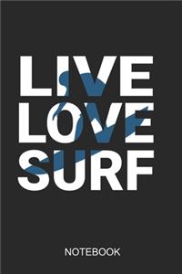 Live Love Surf Notebook