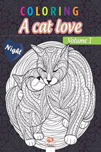 Coloring A cat love - Volume 1 - night