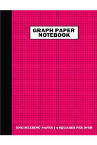Graph Paper Notebook. Engineering Paper-5 Squares Per Inch