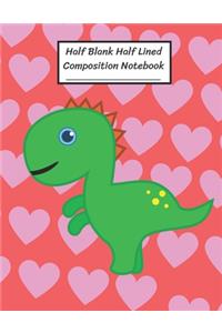 Half Blank Half Lined Composition Notebook