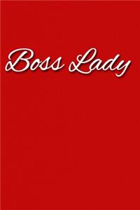 Boss Lady Notebook: Lined Journal, 120 Pages, 6 x 9, Gift For Female Boss Journal, Red Matte Finish